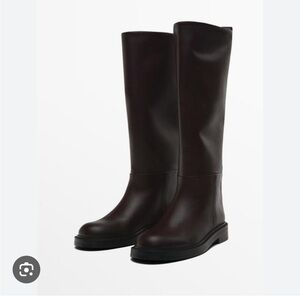 Massimo Dutti NWT brown leather riding boots 1010/450